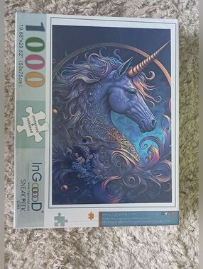 Blue & Purple Unicorn 1000-Piece Puzzle
